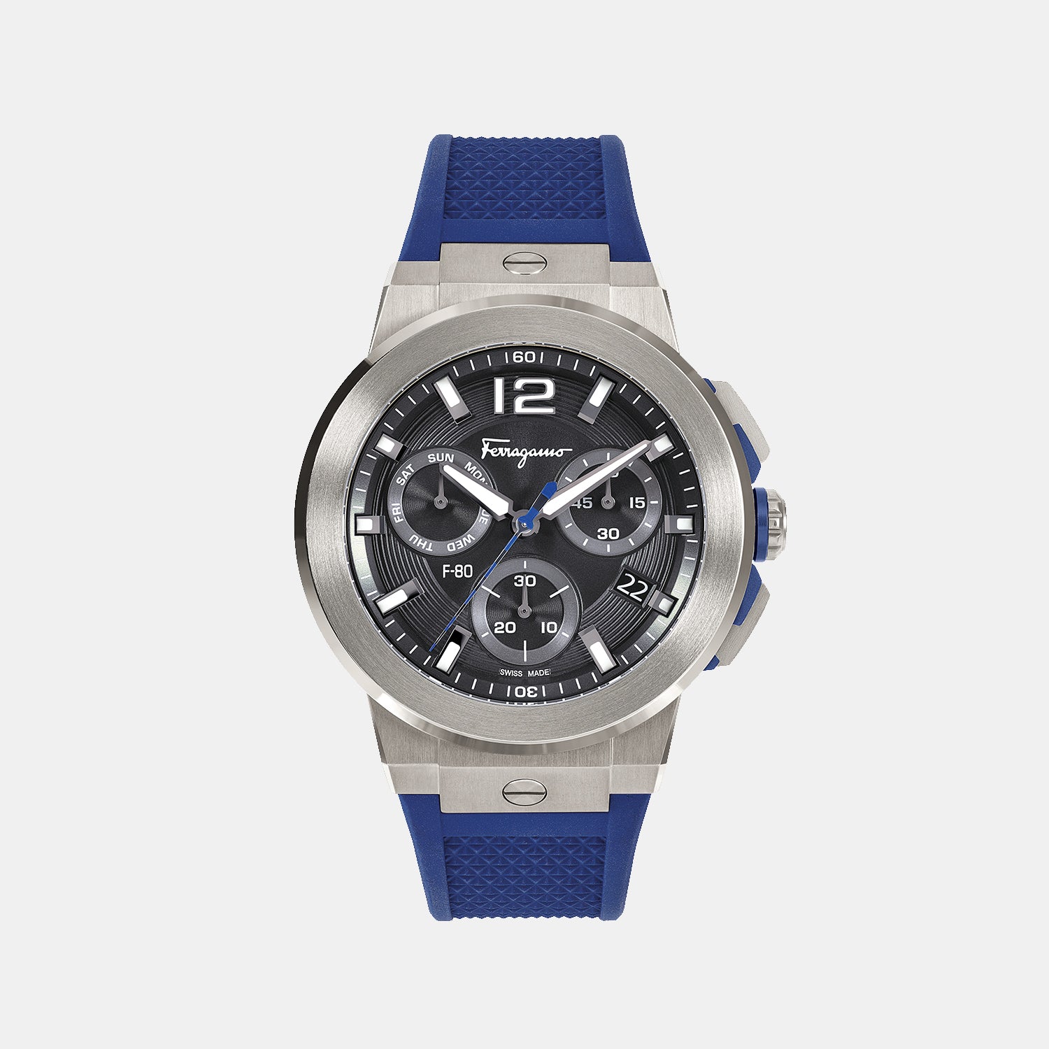 Ferragamo Round Black Chronograph watch