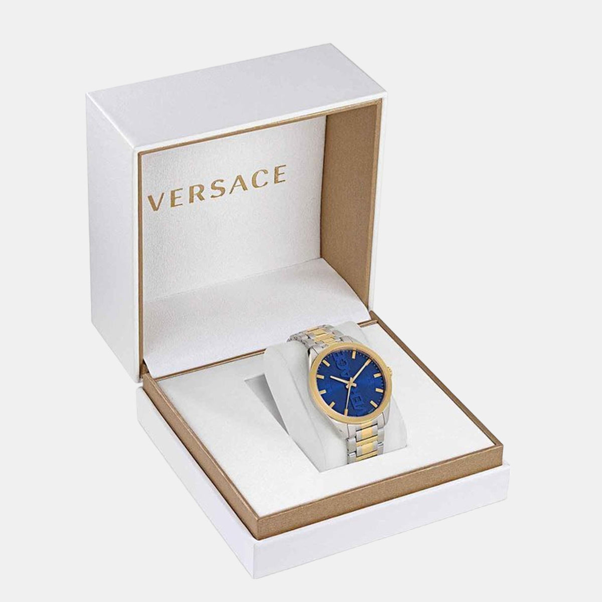 V-Vertical Men Quartz Blue Dial Analog Stainless Steel Watch VE3H00422
