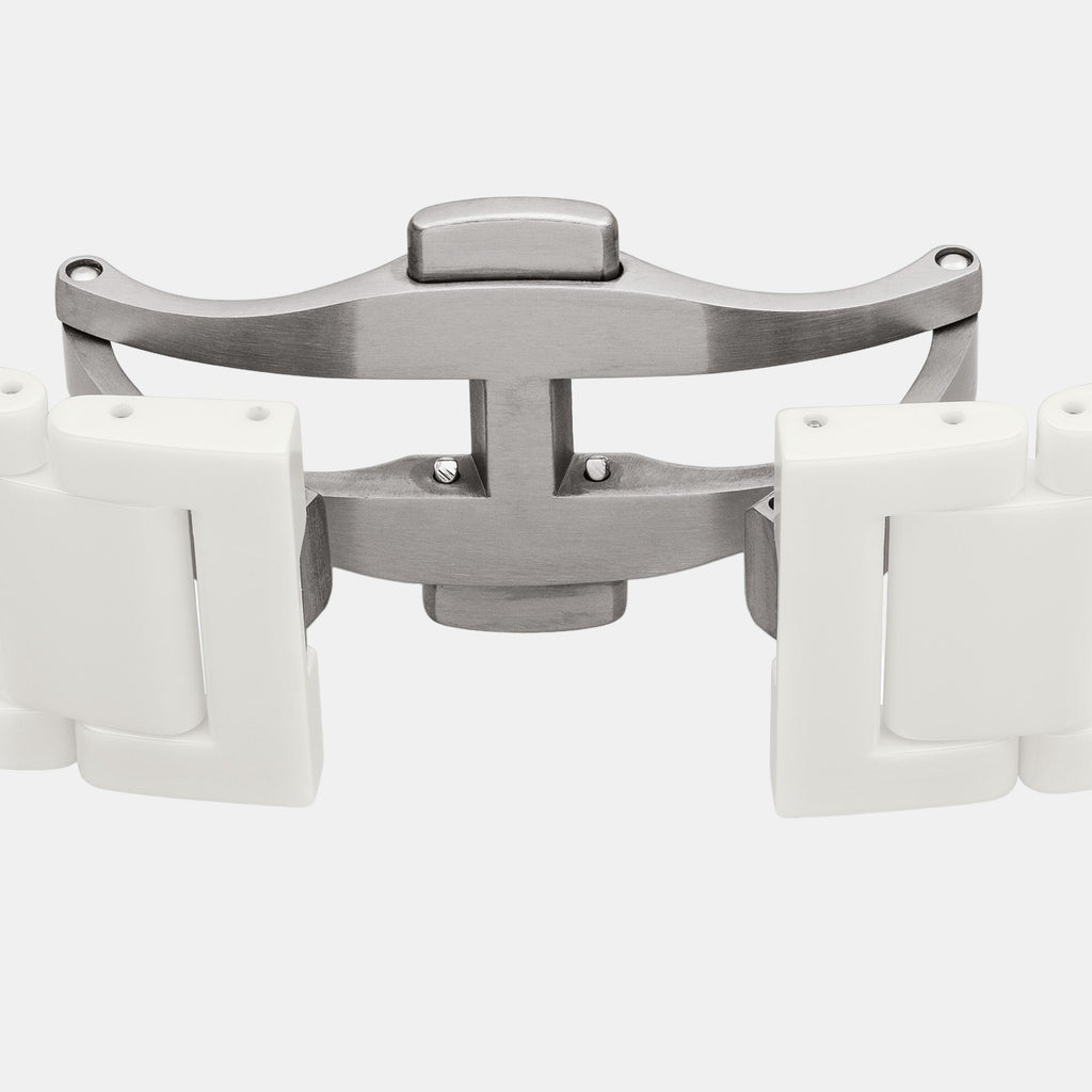 True Square Unisex Automatic White Dial Analog Ceramic Watch R27073702