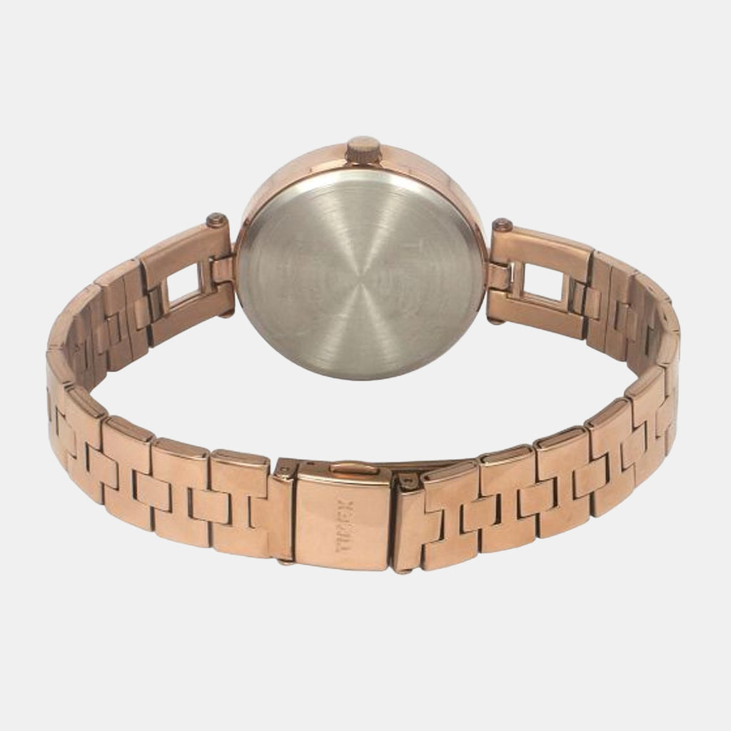 Women Quartz Rose Gold Dial Analog Stainless Steel Watch TWEL16601