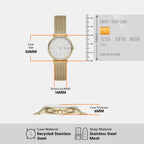 Signatur Lille Women Quartz White Dial Analog Mesh Watch SKW2693