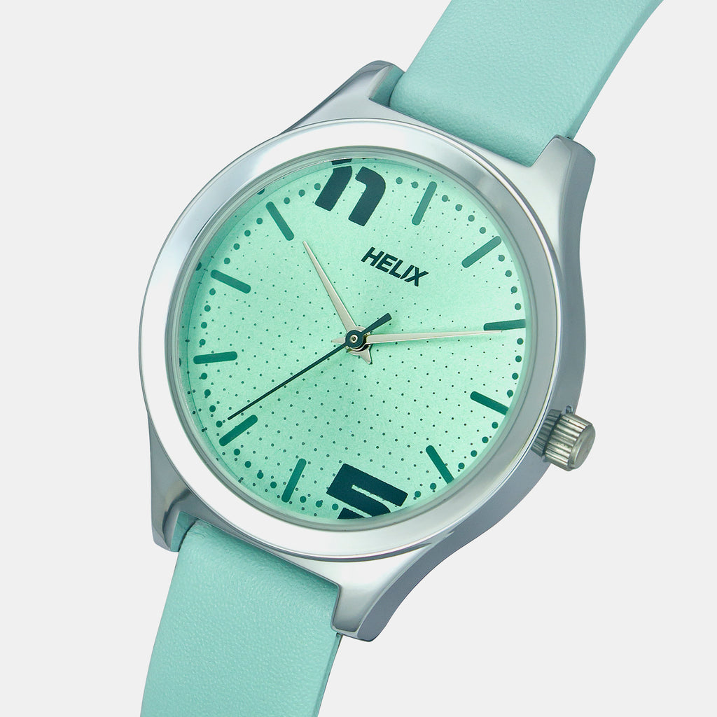 Helix Leather Mint watch