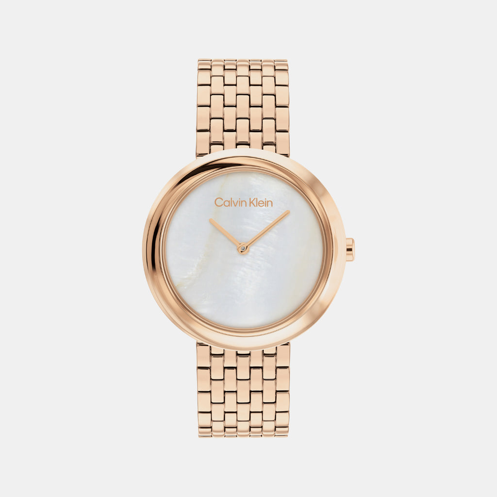 Calvin Klein Round Mother Of Pearl Analog watch