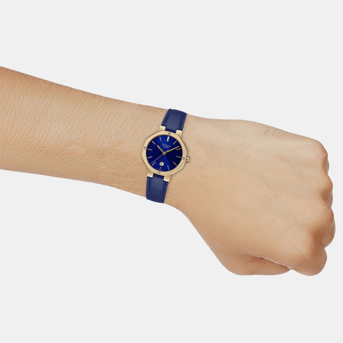 Women's Blue Analog Leather Watch SH293