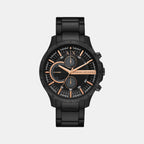 Armani Exchange Round Black Chronograph watch
