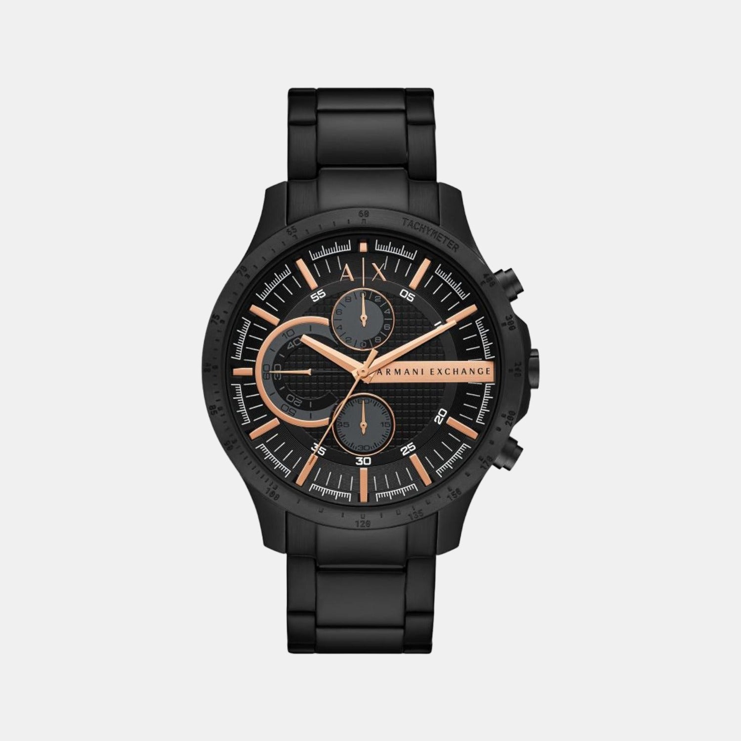 Male Black Stainless Steel Chronograph Watch AX2429