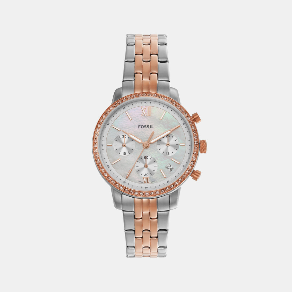 Fossil Round Mother Of Pearl Chronograph watch