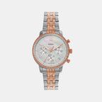 Fossil Round Mother Of Pearl Chronograph watch