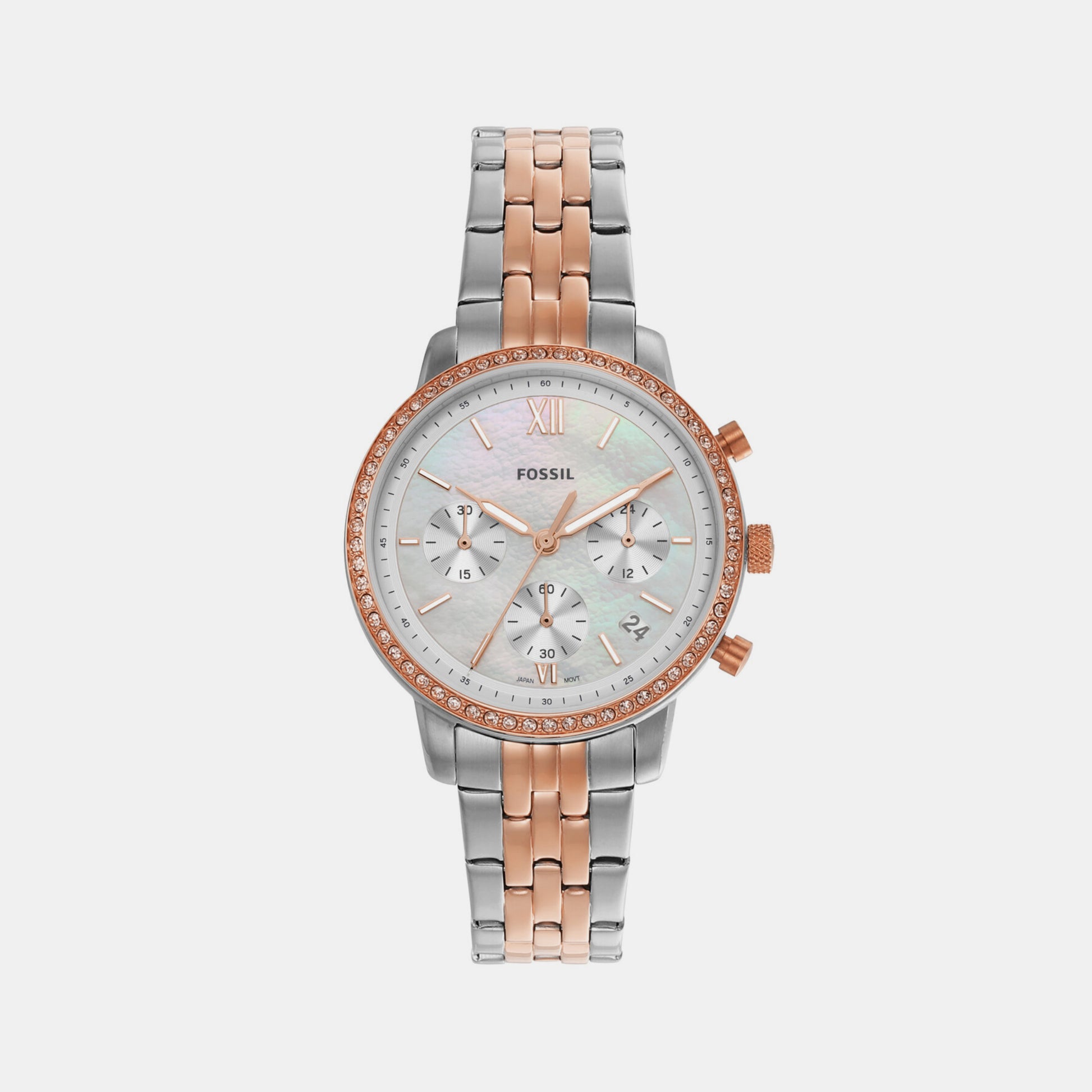 Female Mother of Pearl Chronograph Stainless Steel Watch ES5279