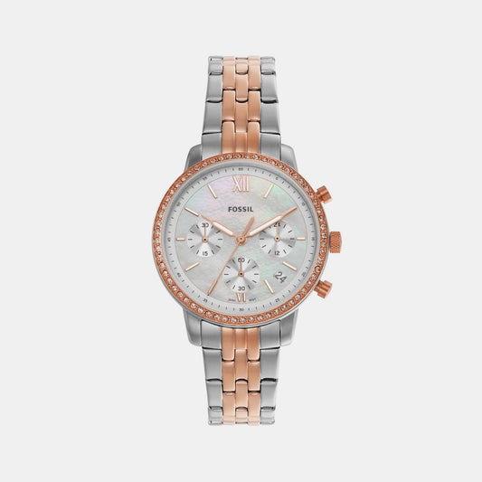 Female Mother of Pearl Chronograph Stainless Steel Watch ES5279