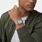 Fossil Rectangular Quartz Analog Men watch