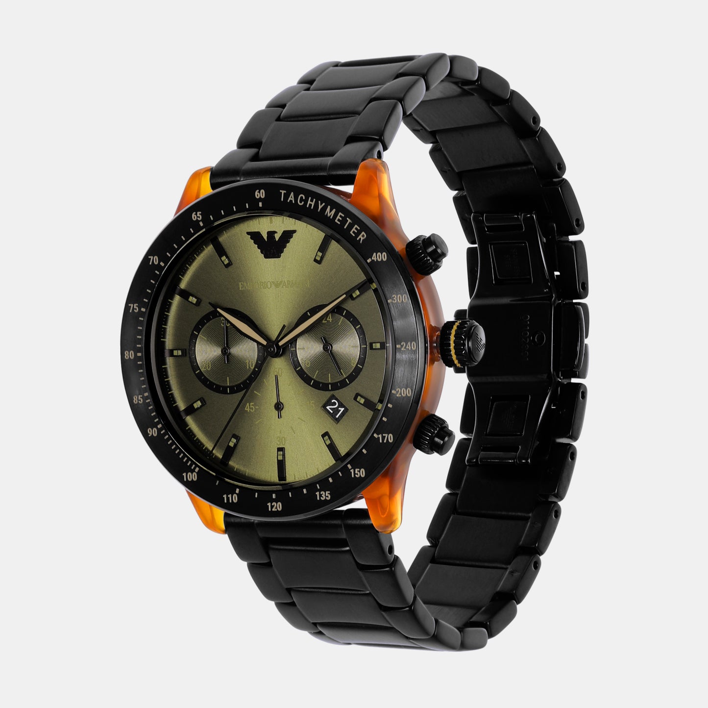 Male Green Chronograph Brass Watch AR11548