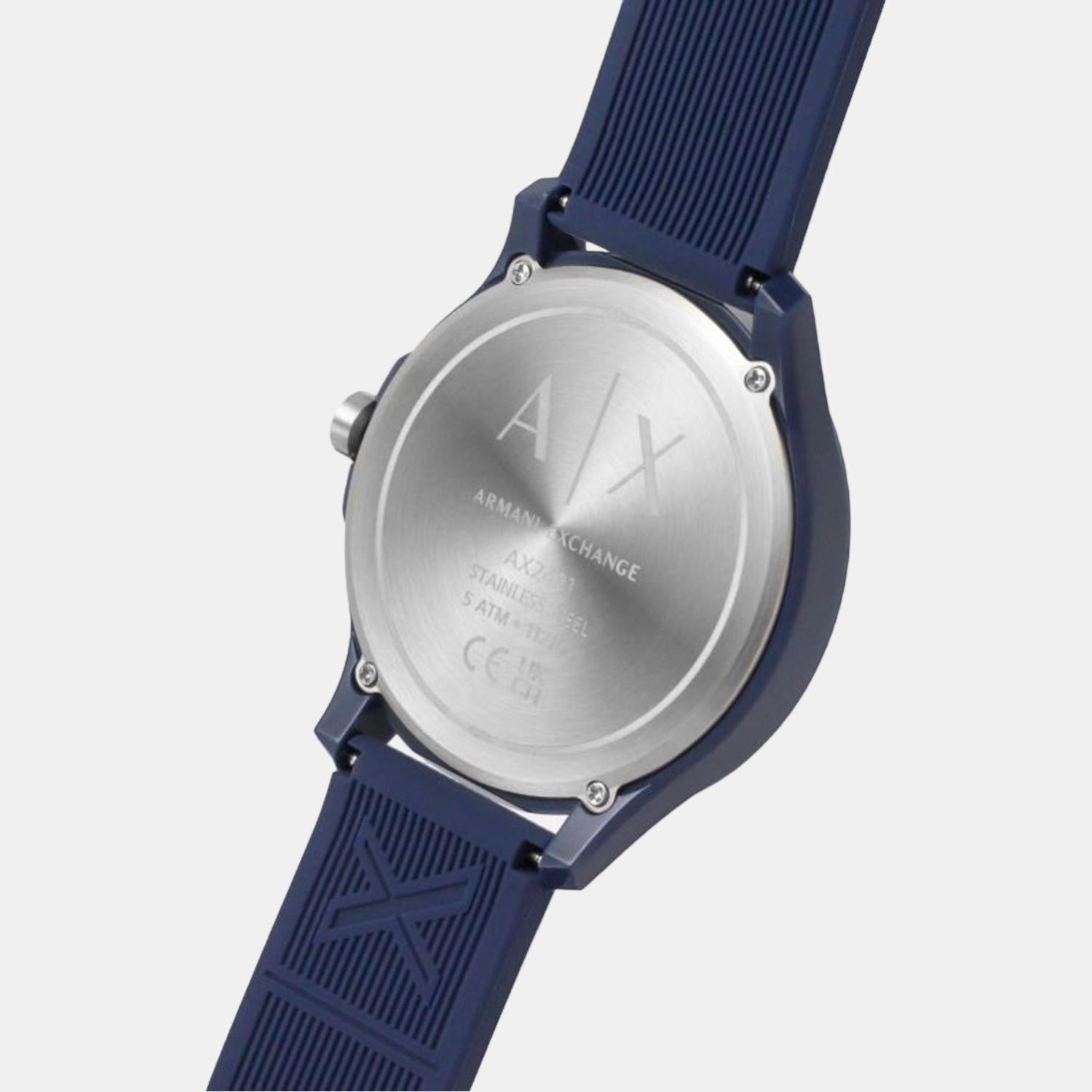 Armani Exchange Silicone Blue watch