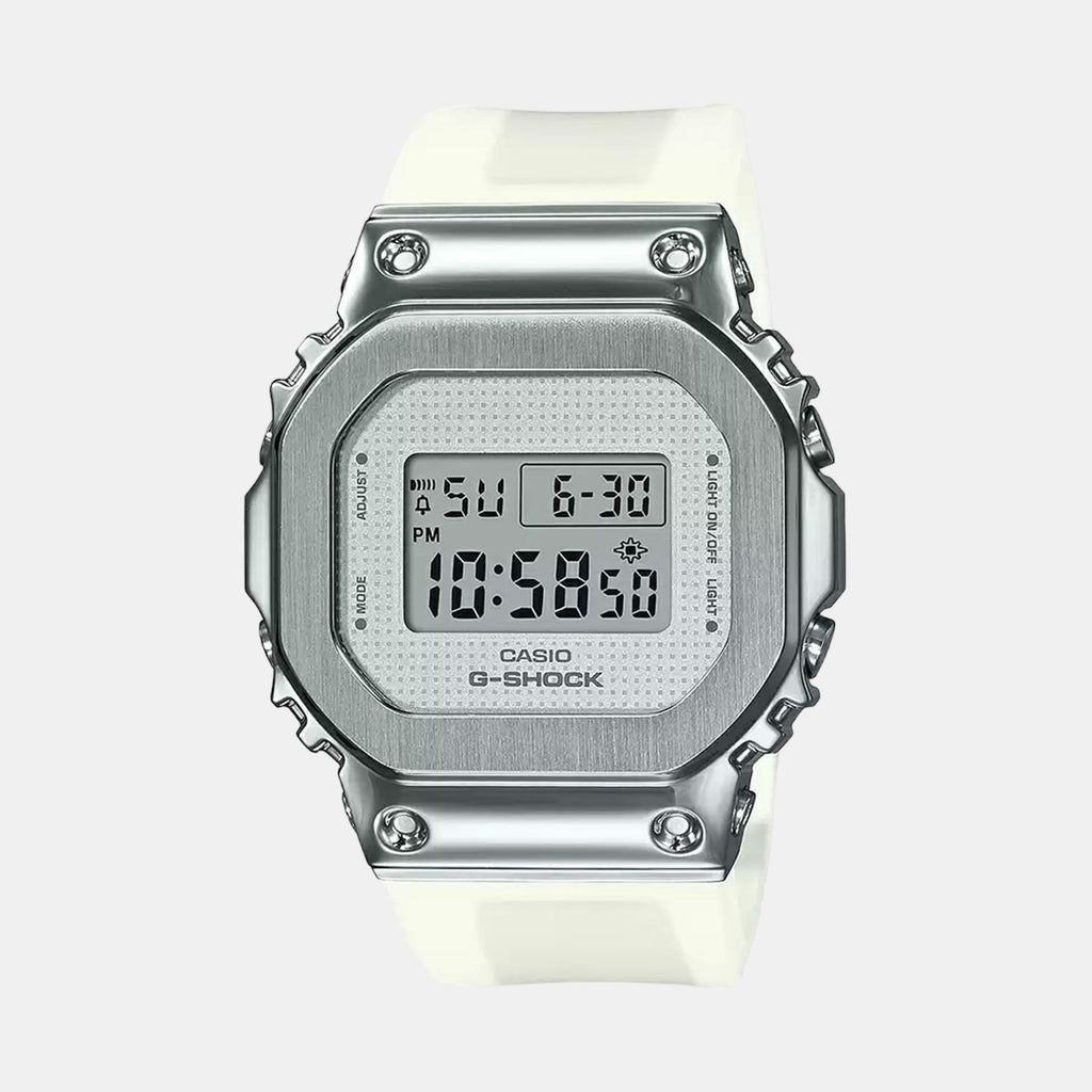 G-Shock Women Quartz White Dial Digital Resin Watch G1104