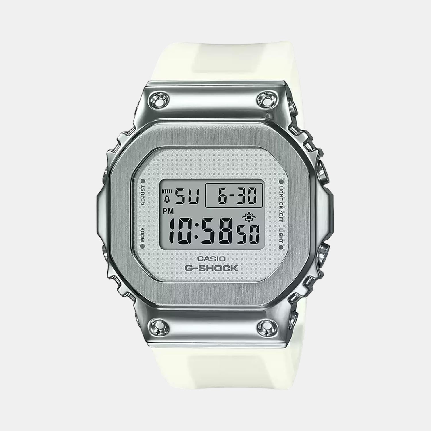 G-Shock Women Quartz White Dial Digital Resin Watch G1104