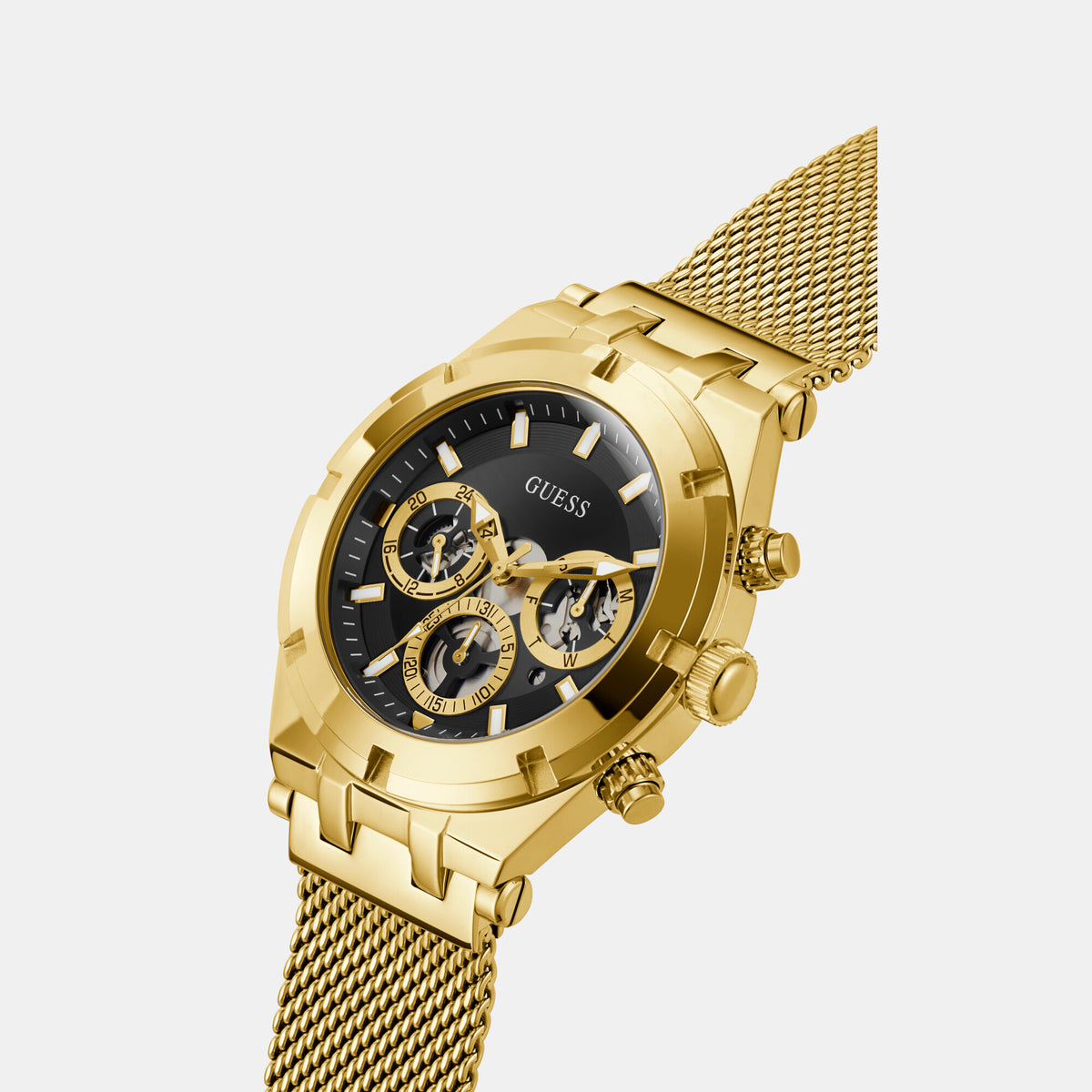 Guess Stainless Steel Round watch