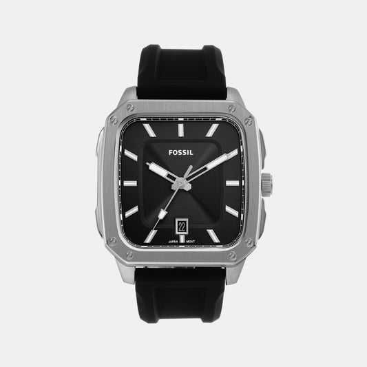Male Black Analog Silicon Watch FS5980