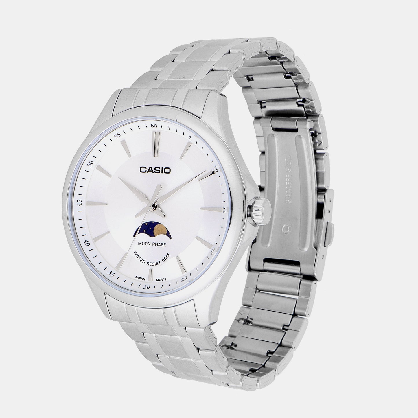 Enticer White Men's Analog Stainless Steel Watch A2166 - MTP-M100D-7AVDF