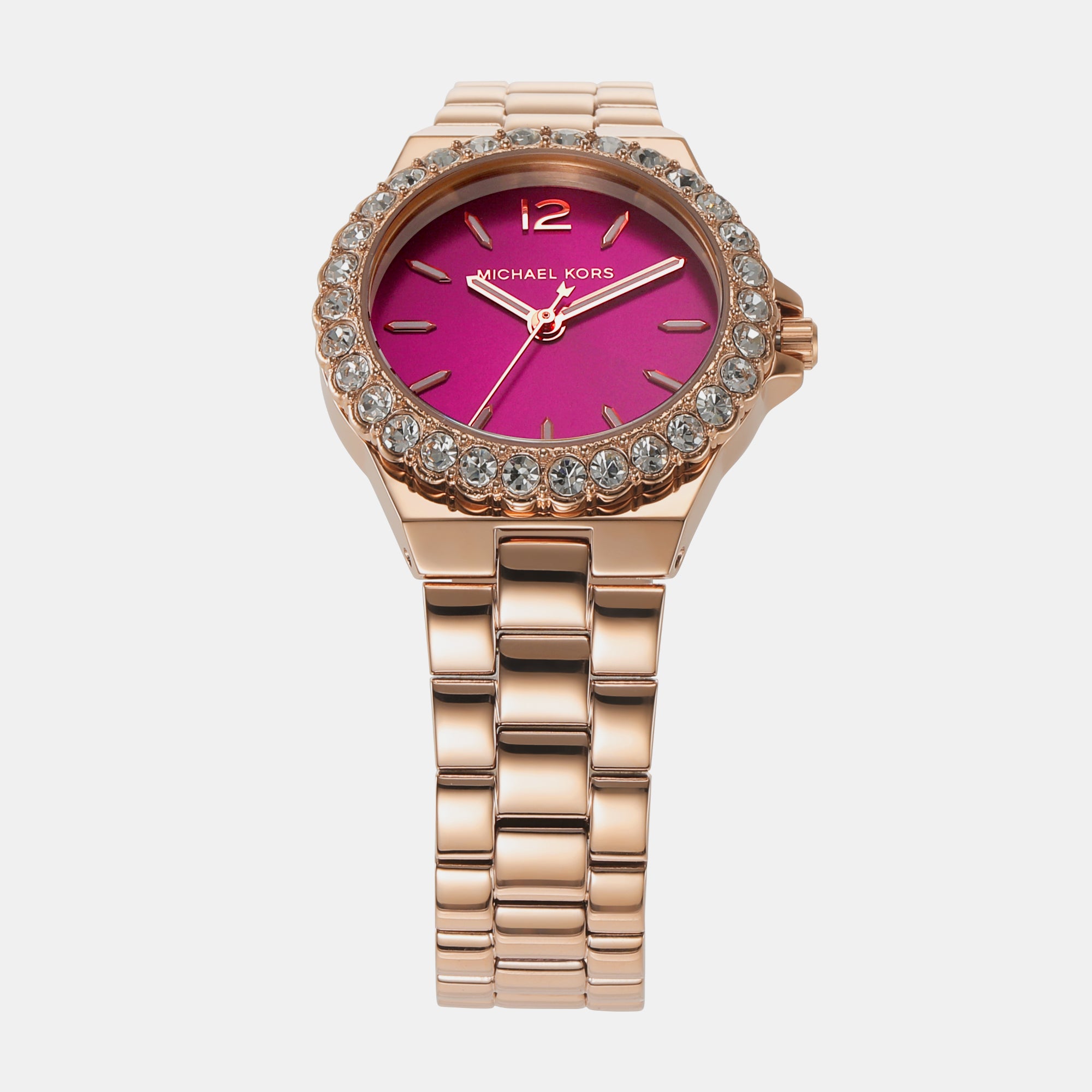 Female Lennox Three-Hand Rose Gold-Tone Stainless Steel Watch