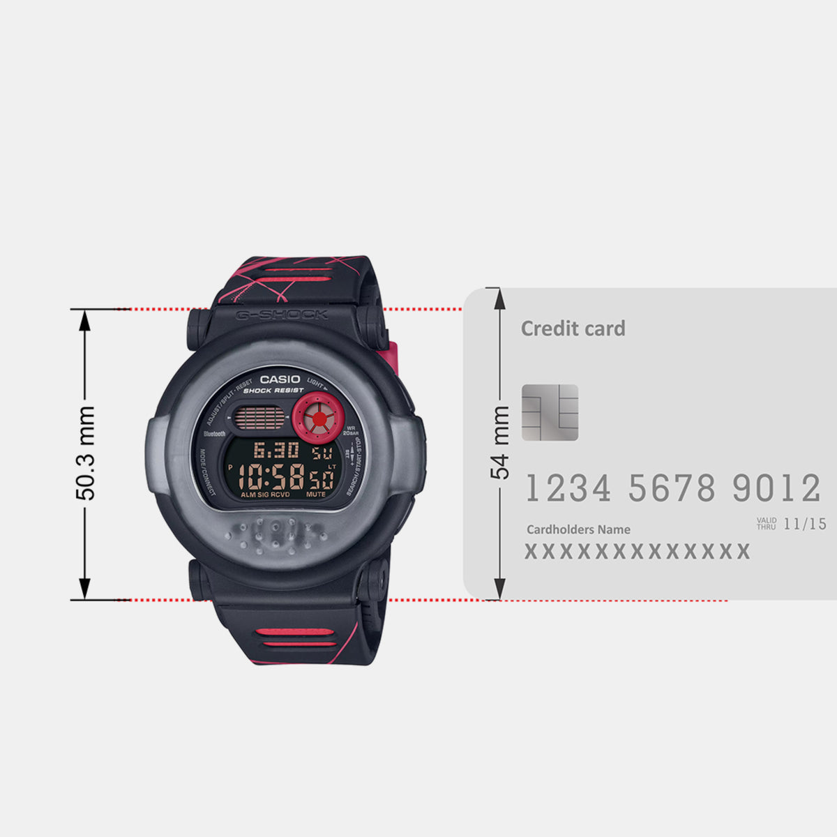 Casio 50 mm Black Quartz watch