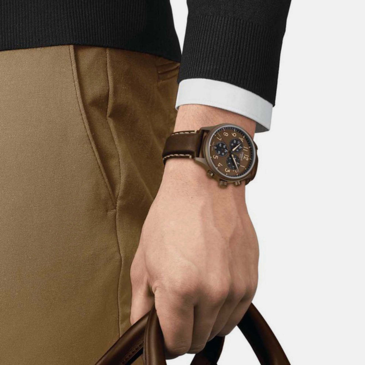 Tissot Leather Khaki watch