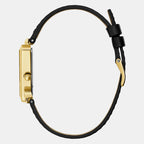 Women Quartz Champagne Dial Analog Leather Watch GW0548L3