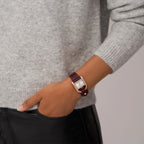 Fossil Leather Rose Gold watch