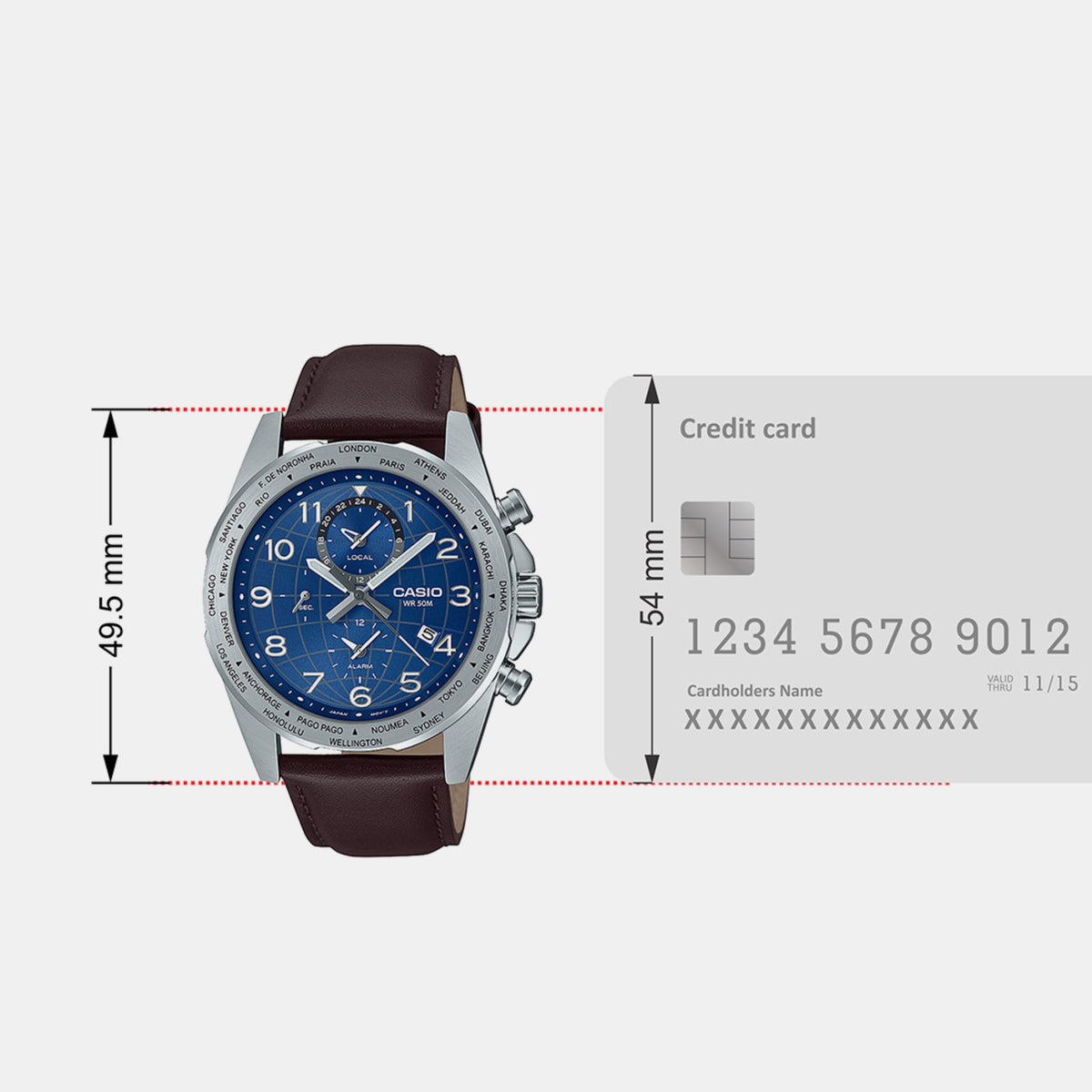 Casio 49 mm Brown Quartz watch