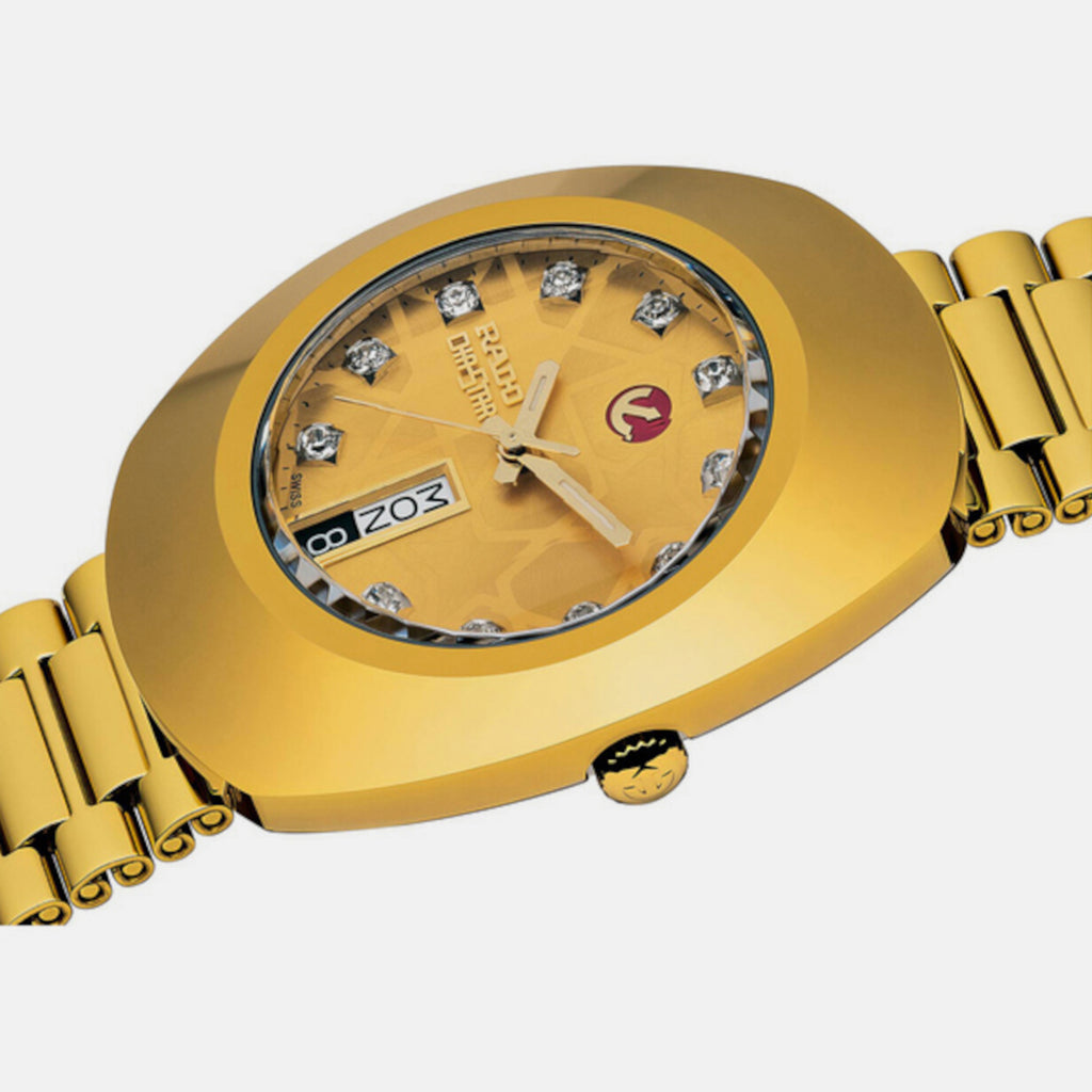 35mm Rado Original Rado Original Men Automatic Gold Dial Analog Stainless Steel Watch ...