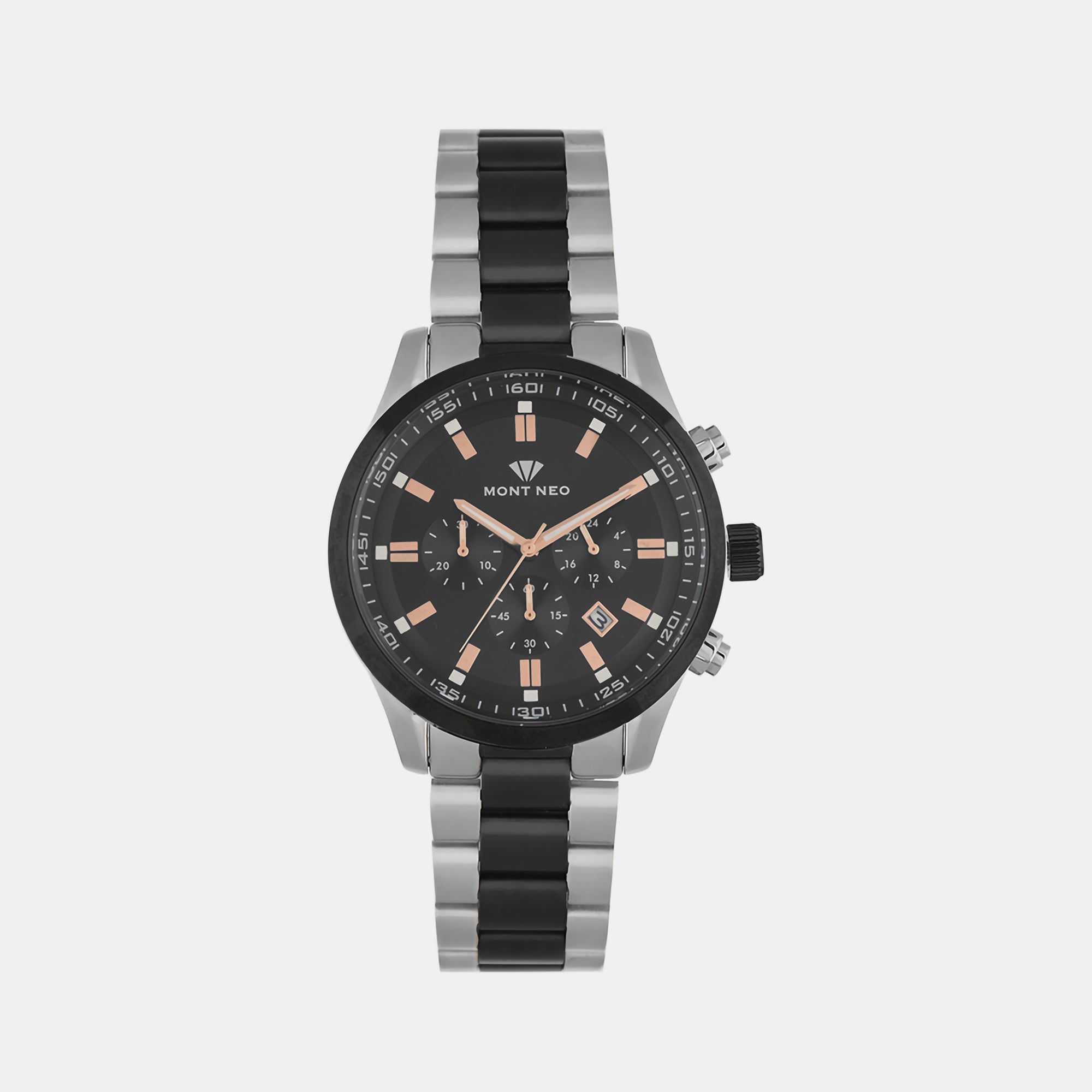 Mont Neo Round Black Chronograph watch