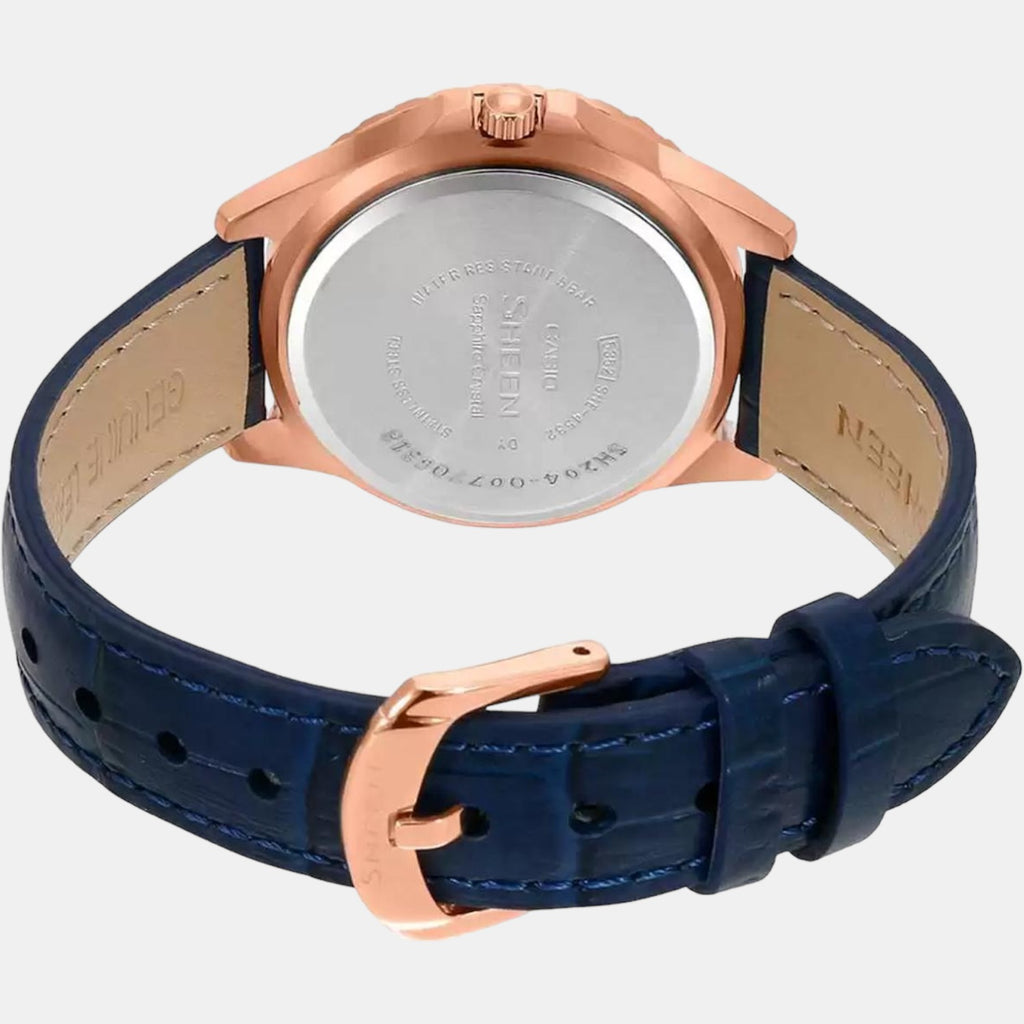 Sheen Women Quartz White Dial Analog Leather Watch SH204