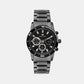 Refined Black Chronograph Male Stainless Steel Watch 1036C-M4404