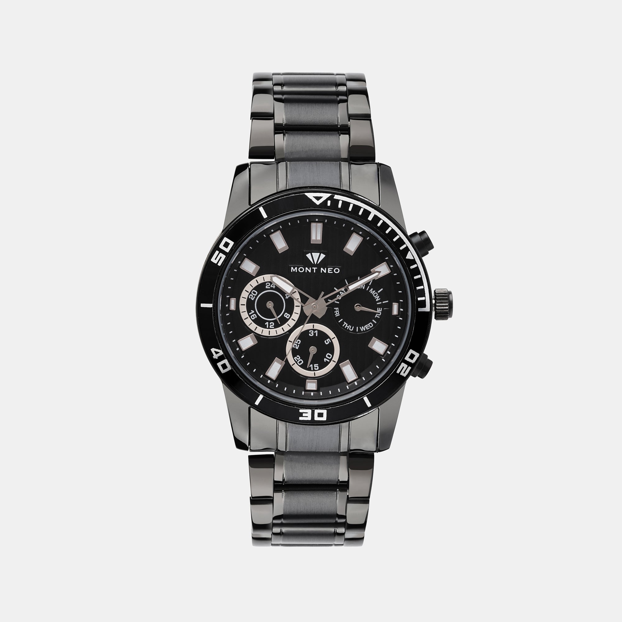 Mont Neo Round Black Chronograph watch