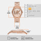 Female Rose Gold Analog Stainless Steel Watch MK4733