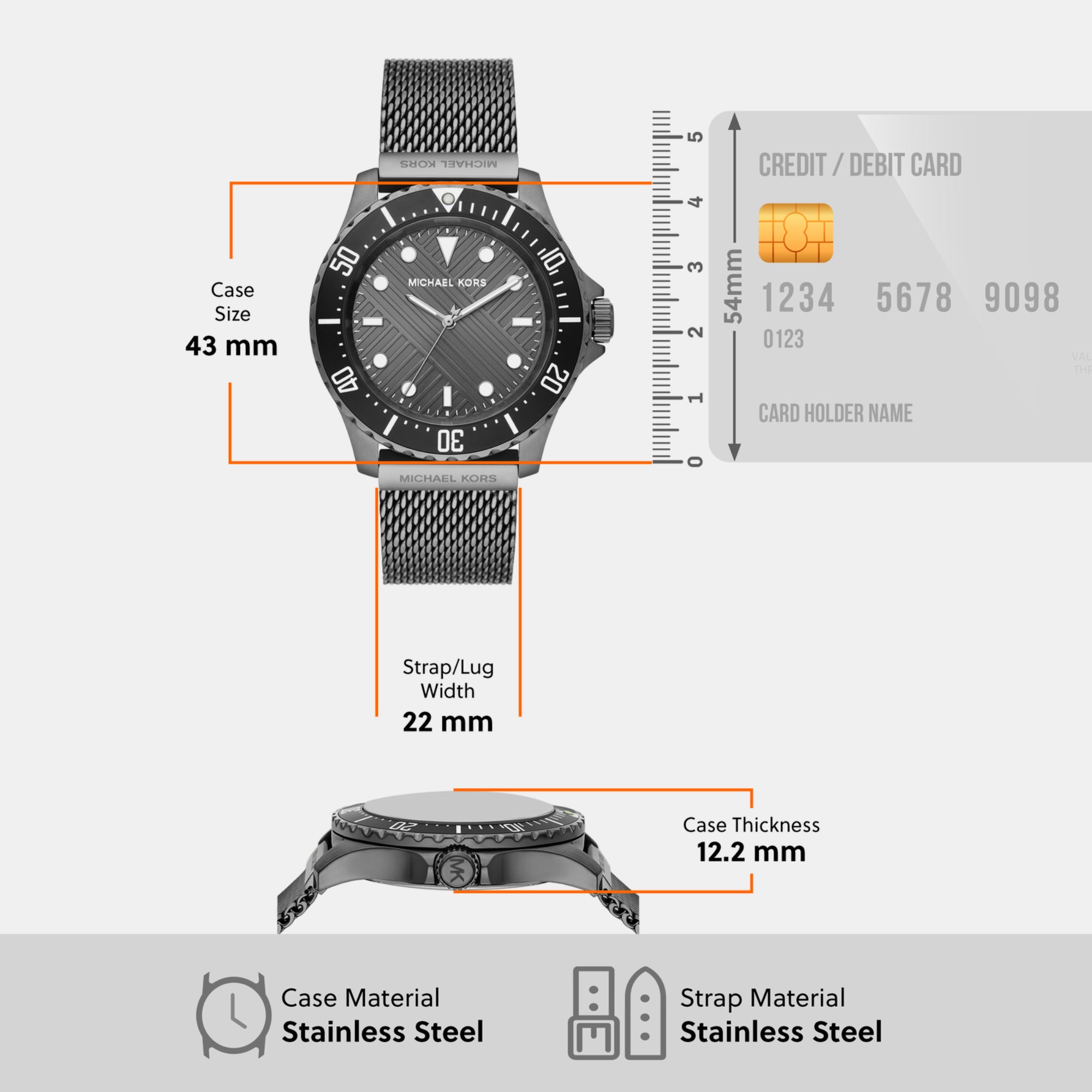 Michael Kors Stainless Steel Round watch