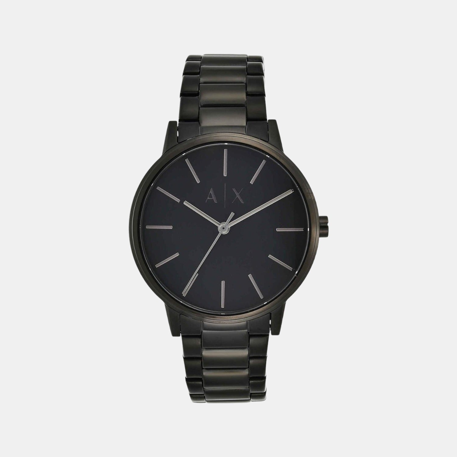 Male Black Analog Stainless Steel Watch AX2701