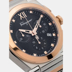 Men Quartz Black Dial Chronograph Stainless Steel Watch SFKL00523