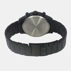 Men Quartz Black Dial Chronograph Stainless Steel Watch TWEG19809
