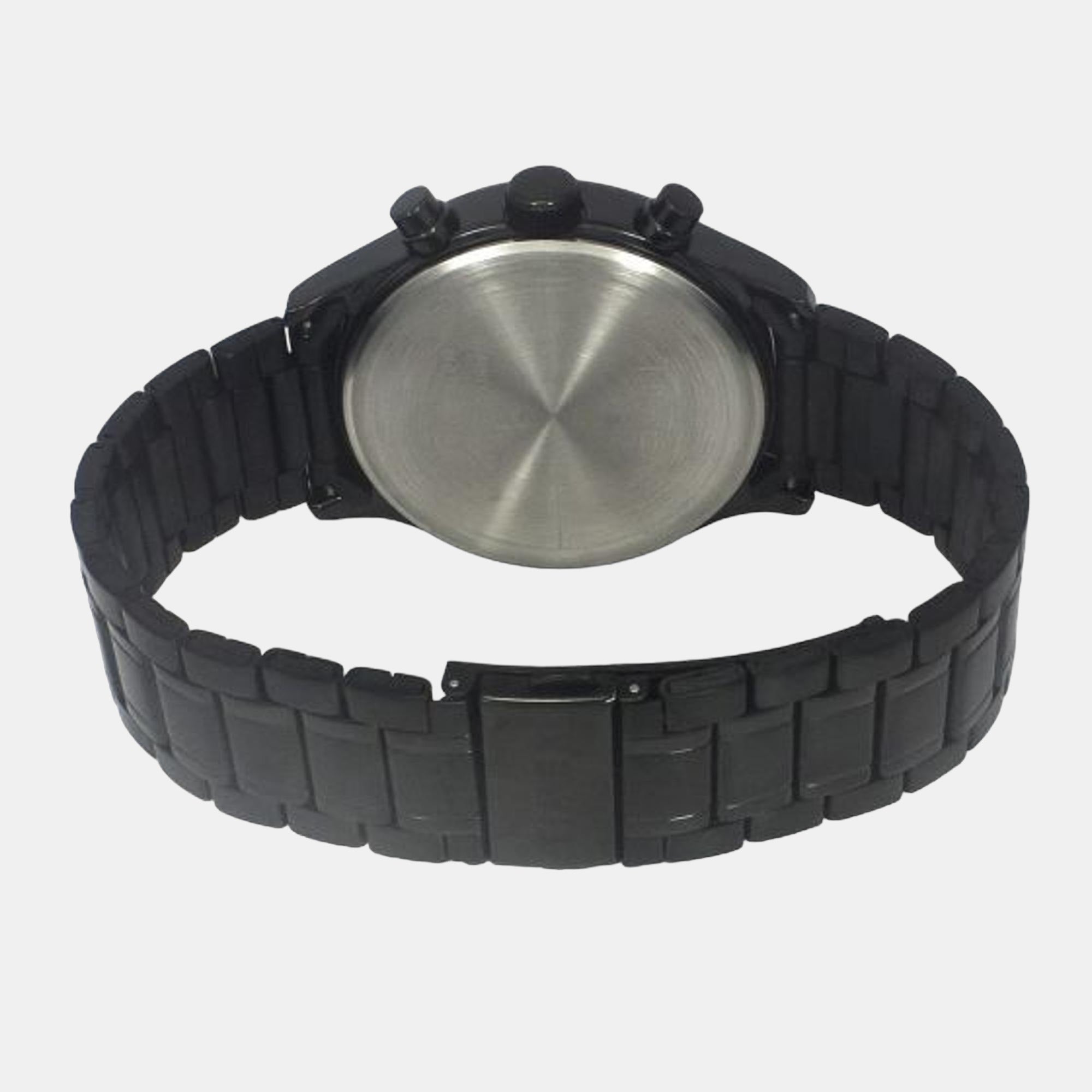 Men Quartz Black Dial Chronograph Stainless Steel Watch TWEG19809