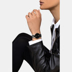 Florence Women Quartz Black Dial Analog Stainless Steel Watch R48913733