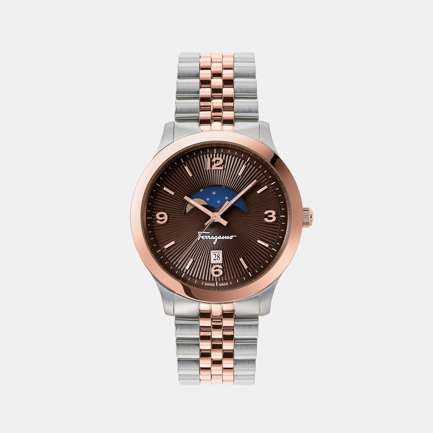Ferragamo Round Brown Analog watch