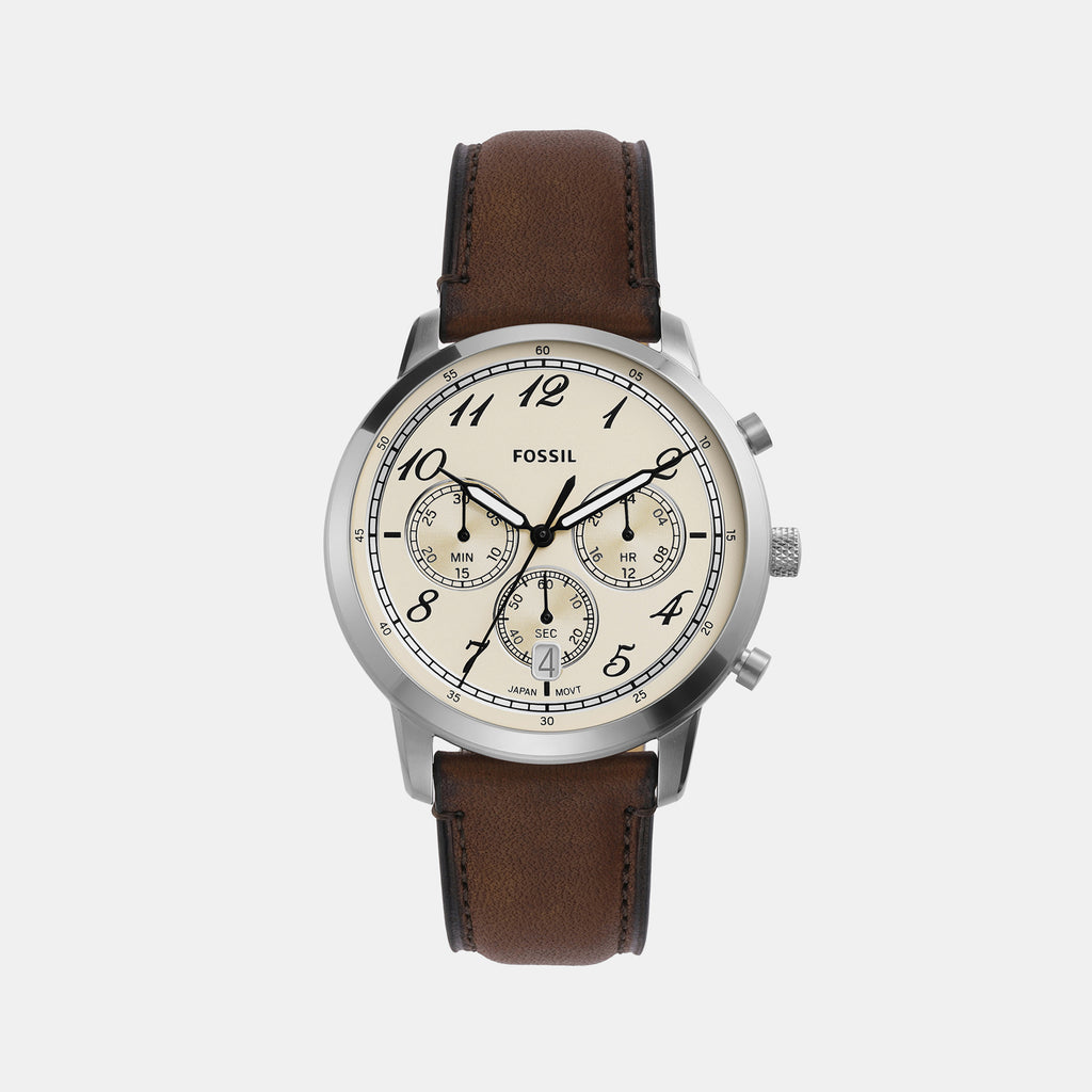 Fossil Round Cream Chronograph watch