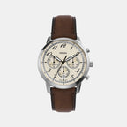 Fossil Round Cream Chronograph watch