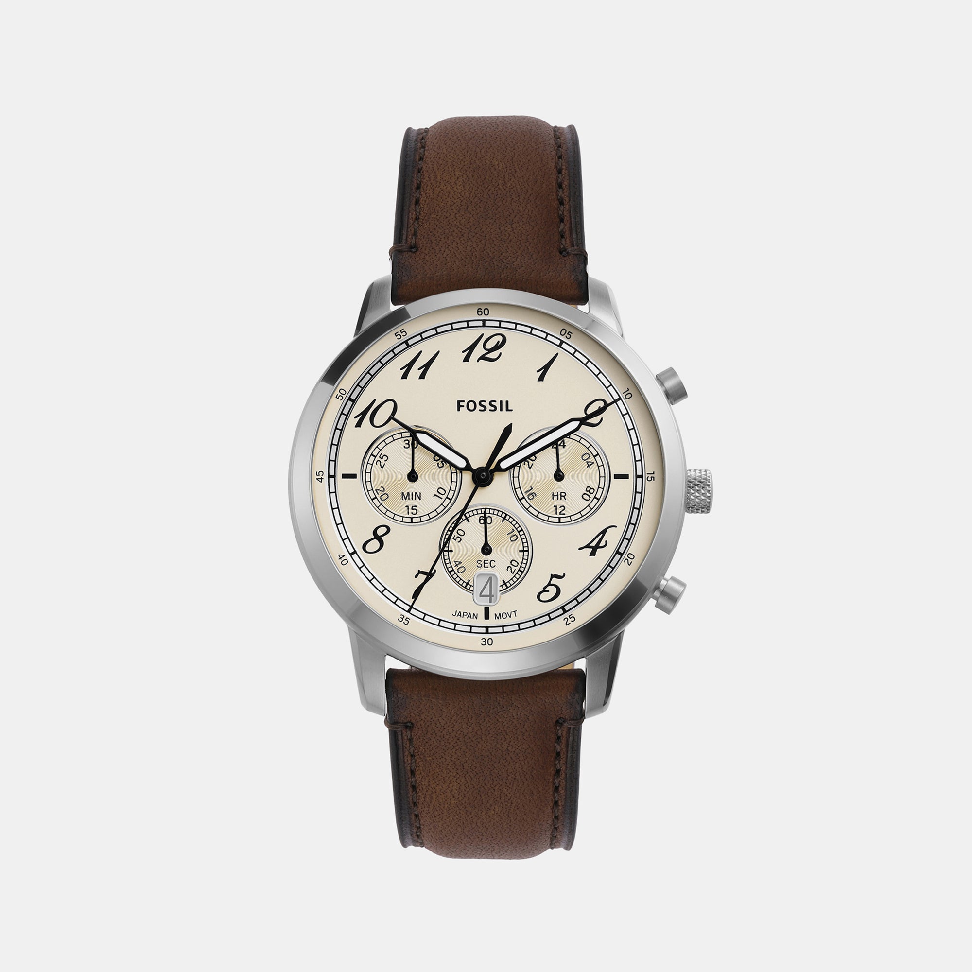 Fossil Round Cream Chronograph watch