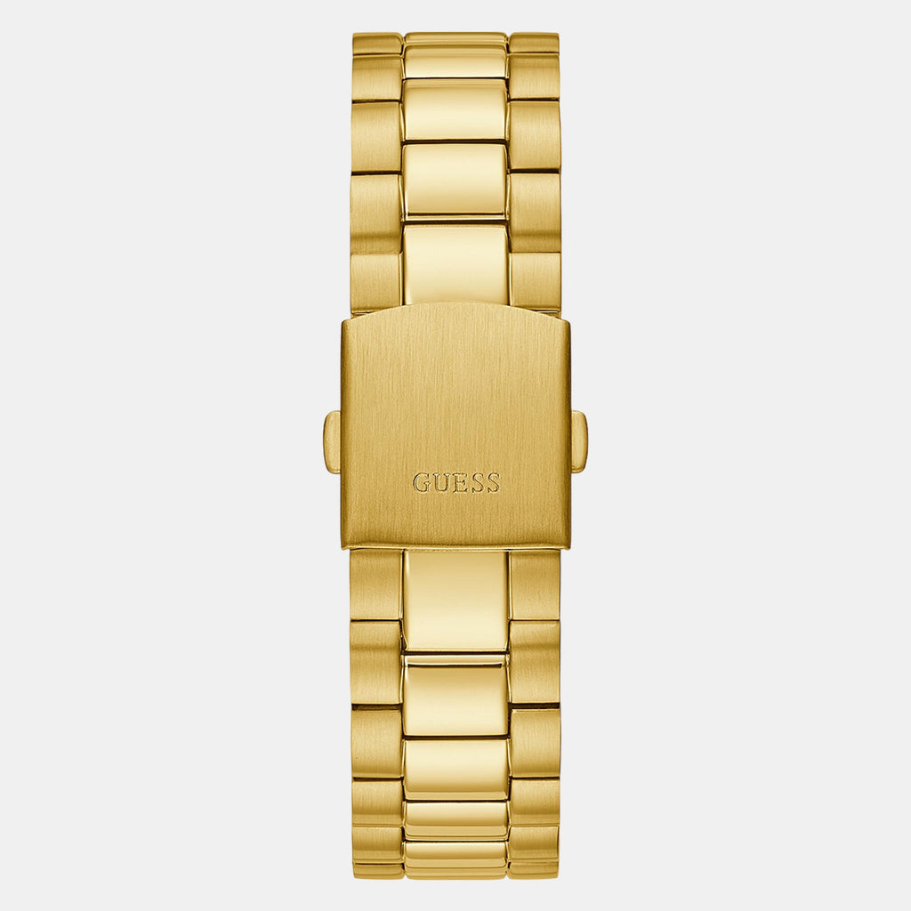 Connoisseur Round Men Quartz Gold Dial Analog Stainless Steel Watch GW0542G2