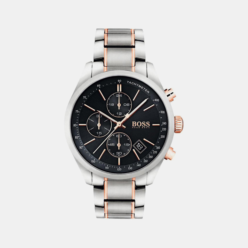 Boss Round Black Chronograph watch