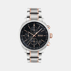 Boss Round Black Chronograph watch