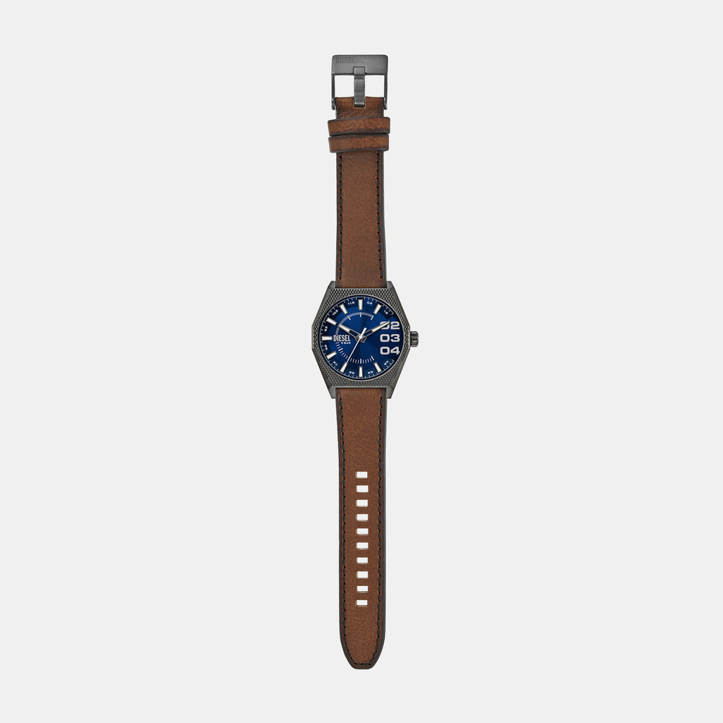 Scraper Men Quartz Blue Dial Analog Leather Watch DZ2189