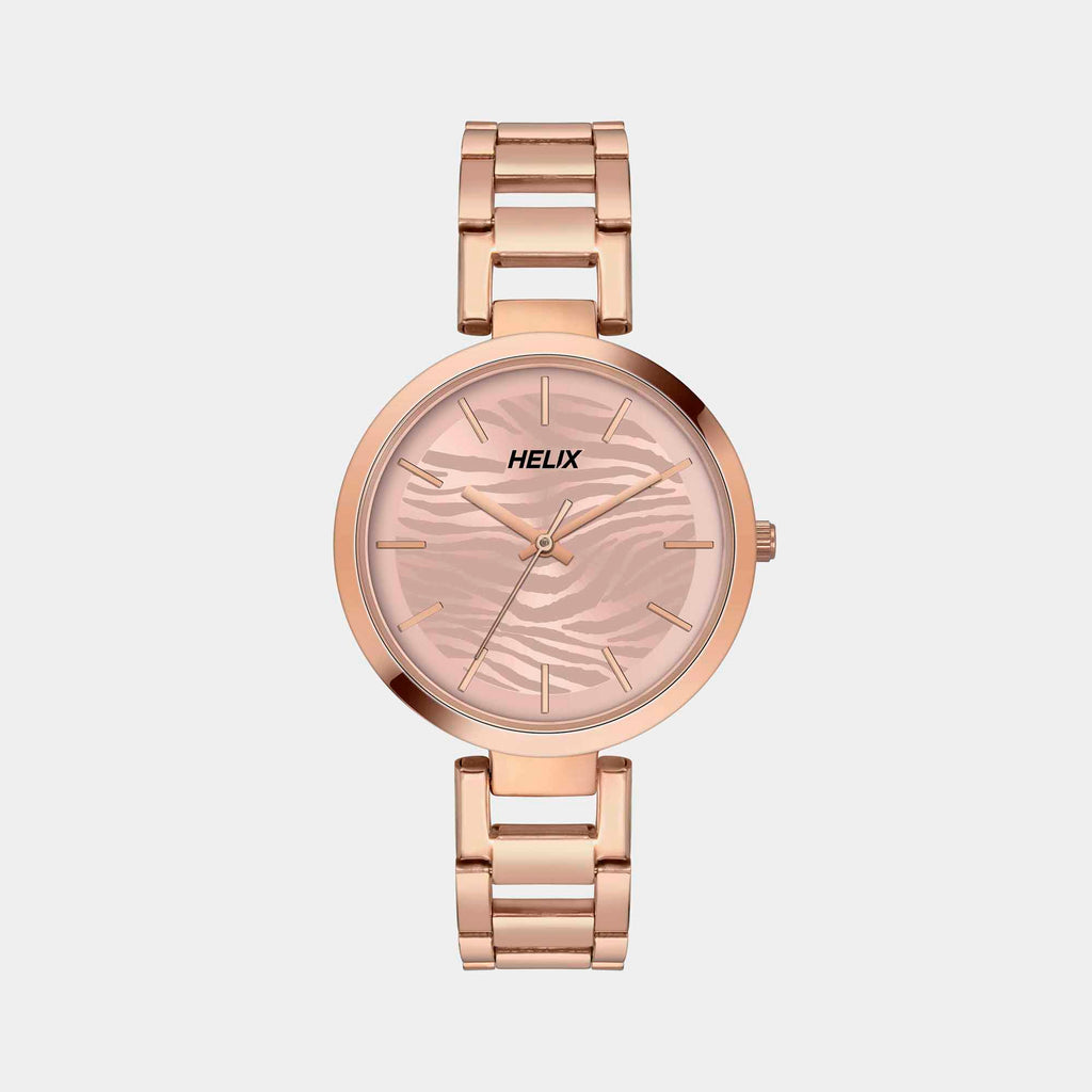 Helix Round Rose Gold Analog watch