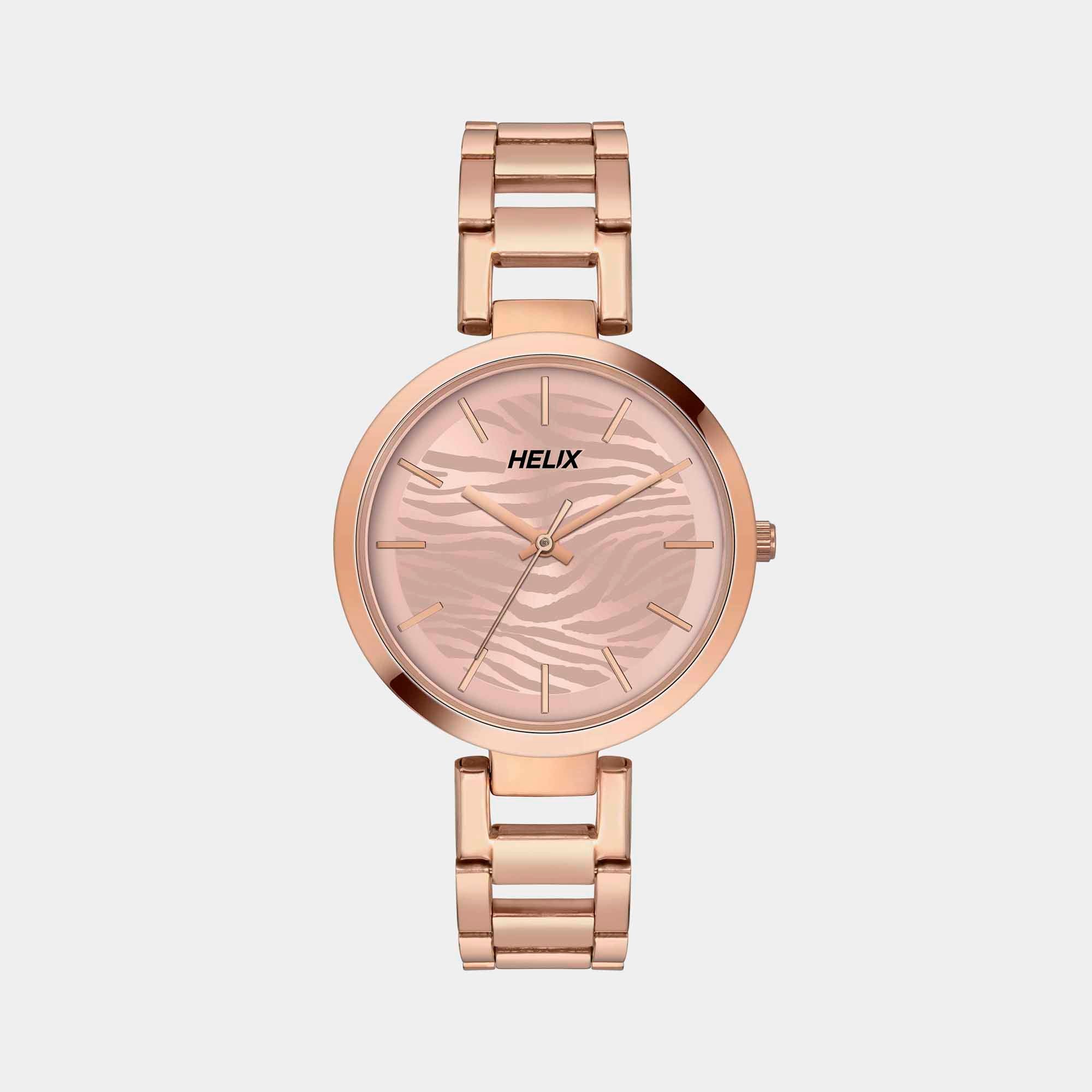Helix Round Rose Gold Analog watch